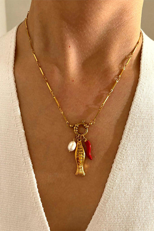 Fashion Koi Freshwater Pearl Necklace