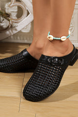 Fashionable Hollow Half-slip Sandals