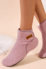 Fashionable Velcro Home Non-slip Plush Warm Snow Boots