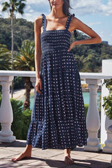 Gorgeous Printed Elastic Bust Holiday Dress