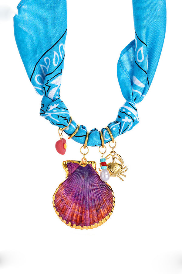 Dopamine Color Silk Scarf Fun Small Item Necklace