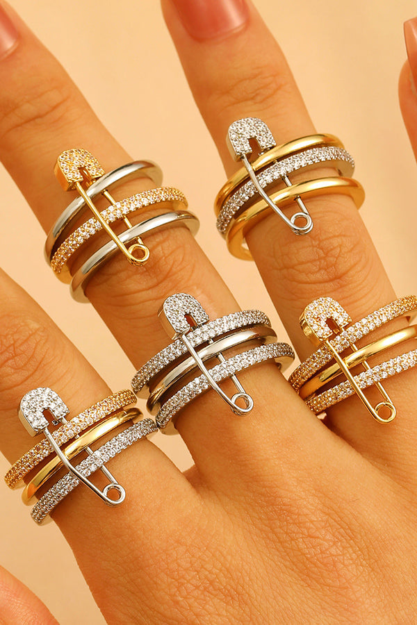 Fashionable Three-color Ring with Detachable Needle Ring