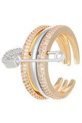 Fashionable Three-color Ring with Detachable Needle Ring