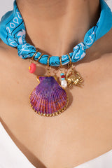 Dopamine Color Silk Scarf Fun Small Item Necklace