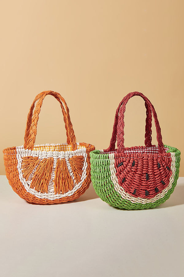 Cute Holiday Fruit Shaped Braided Bag