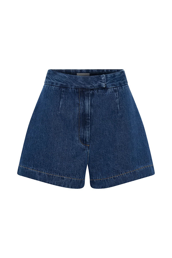 Abel Denim High Waist Relaxed Fit Shorts