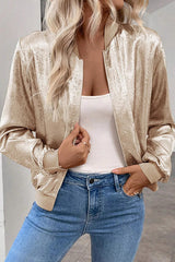 Stylish Loose-fitting Long-sleeved Zipper Casual Jacket