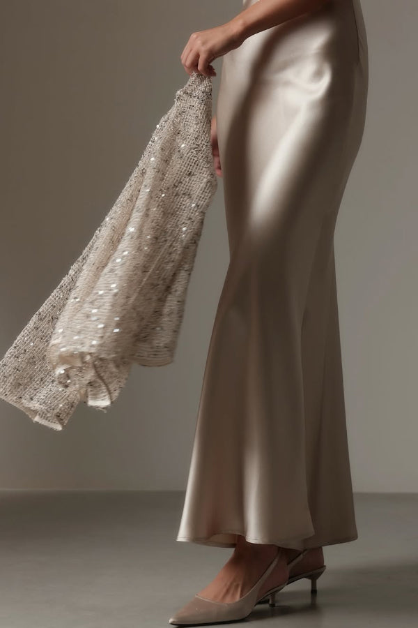 Fashionable Sequined Cutout Casual Long-sleeved Loose Cover-up Top