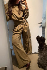 Fashionable High-neck Long-sleeved Zippered Simple Jacket