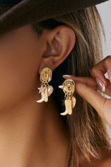 Western Cowboy Hat and Boots Pendant Earrings