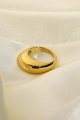 Fashionable Inlaid Zircon Stainless Steel Gold-plated Ring