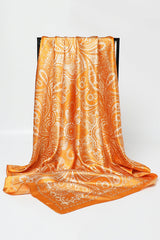 Unique Printed Retro Square Silk Scarf