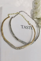 Simple and Light Luxury Metal Irregular Diamond Necklace