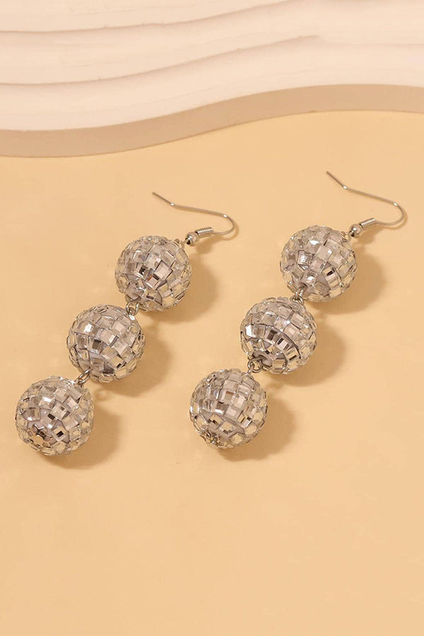Fashionable Super Sparkly Disco Ball Earrings