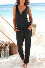 Anything You Need Zipper Neck Jumpsuit