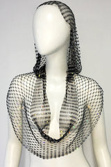 Fashion Fishnet Rhinestone Hooded Vest
