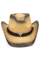 Vintage Western Cowboy Sun Protection Woven Straw Hat