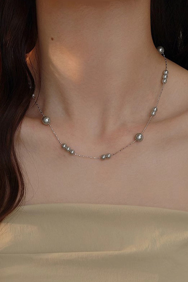 Vintage Pearl Beaded Stackable Elegant Necklace