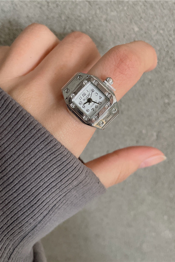 Fashion Creative Simple Mini Clock Ring