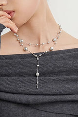 Vintage Pearl Beaded Stackable Elegant Necklace