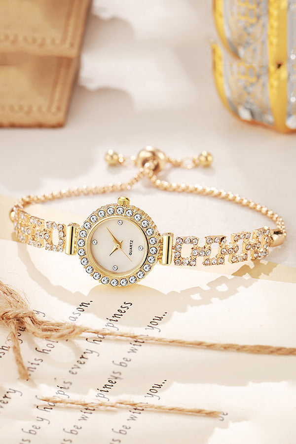 Fashionable Diamond Elegant Pointer Pull-Out Bracelet Watch