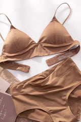 Solid Color Suspender Stretch Two Piece Bikini Swimsuit