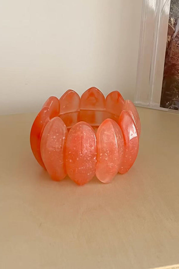 Fashionable Acrylic Oval Elastic Bracelet