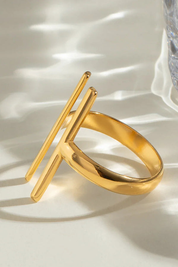 Fashion Stainless Steel Simple Line Ring