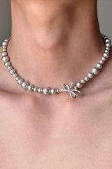 Fashionable Time Dial Metal Necklace