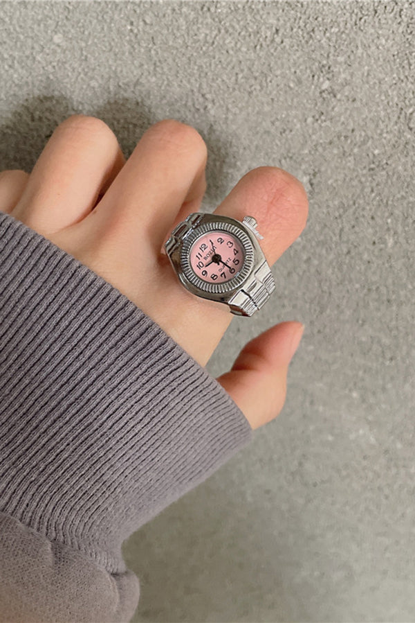 Fashion Creative Simple Mini Clock Ring