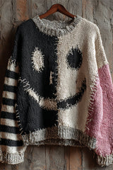 Halloween Print Loose Round Neck Long Sleeve Casual Sweatshirt