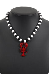 Fashion Lobster Holiday Earrings and Necklace
