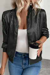 Stylish Loose-fitting Long-sleeved Zipper Casual Jacket