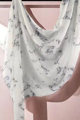 Watercolor Series Satin Shawl Scarf