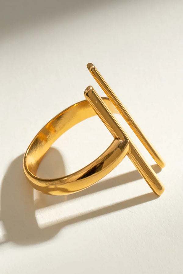 Fashion Stainless Steel Simple Line Ring