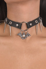 Gothic Hip-hop Style Leather Rivet Bondage Collar