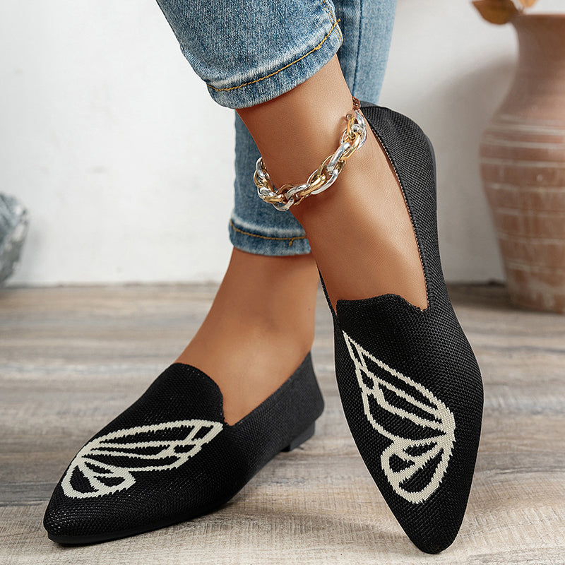 Elegant Pointed Toe Versatile Flat Shoes