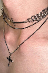 Fashionable Time Dial Metal Necklace