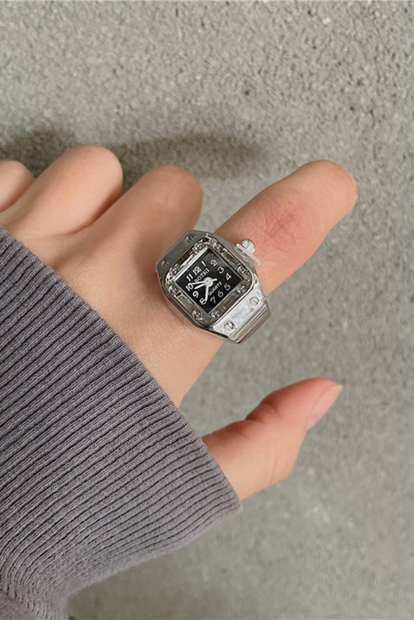 Fashion Creative Simple Mini Clock Ring
