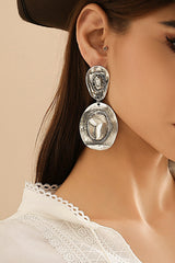 Western Cowboy Hat and Boots Pendant Earrings