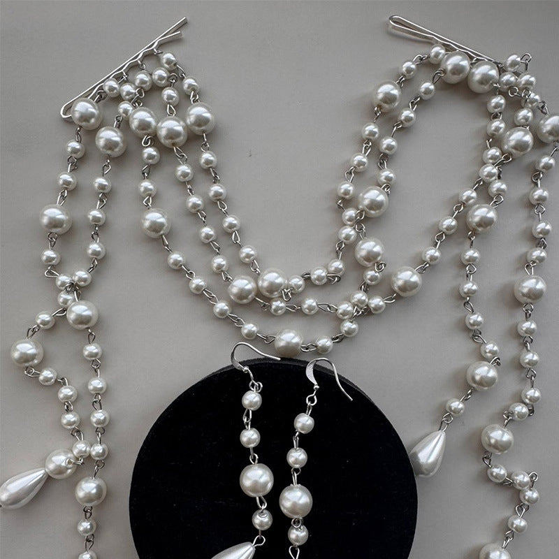 Stylish and Elegant Pearl Tassel Hair Accessories