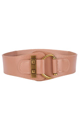 Retro Style Waist-hugging Wide Leather Belt