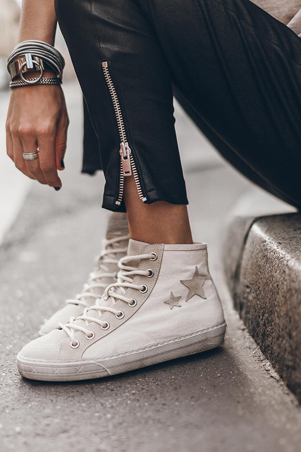 The Stevie Faux Leather Pocket Ankle Zipper Closure Pants