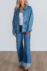 Stylish Single-breasted Casual Pocket Denim Jacket