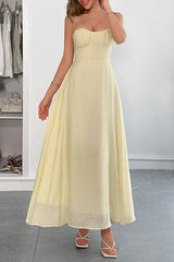 Solid Color Halter Backless Lace-up Holiday Slim Maxi Dress