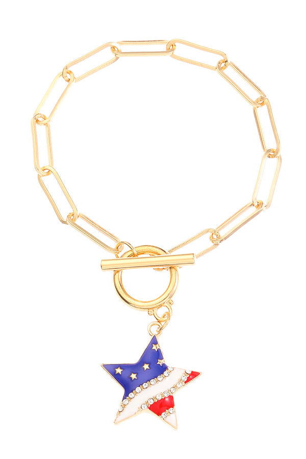 American Flag Independence Day Fashion Bracelet