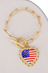 American Flag Independence Day Fashion Bracelet
