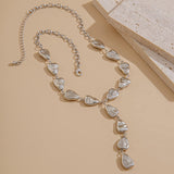 Fashion Irregular Baroque Style Teardrop-shaped Pendant Necklace
