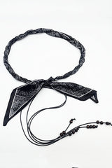 Fashionable Hand-woven Silk Scarf Wax Rope Beaded Belt