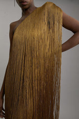 Fashion One-shoulder Slim-fit Elegant Tassel Mini Dress